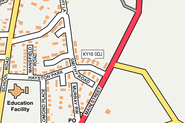 KY16 0DJ map - OS OpenMap – Local (Ordnance Survey)