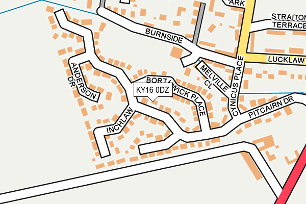 KY16 0DZ map - OS OpenMap – Local (Ordnance Survey)