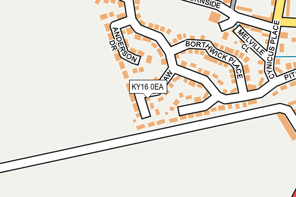 KY16 0EA map - OS OpenMap – Local (Ordnance Survey)