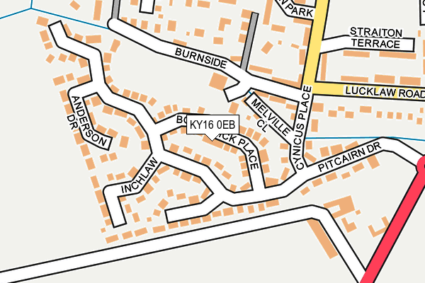 KY16 0EB map - OS OpenMap – Local (Ordnance Survey)