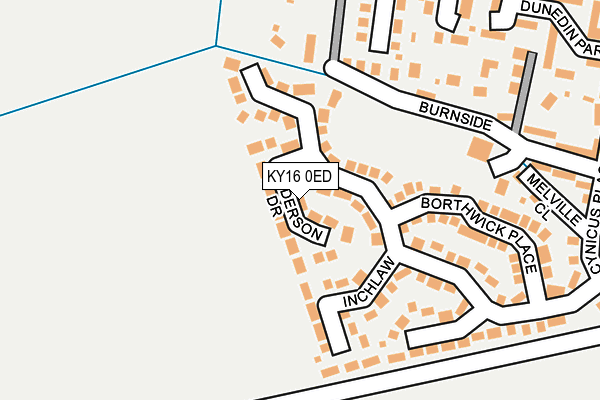 KY16 0ED map - OS OpenMap – Local (Ordnance Survey)