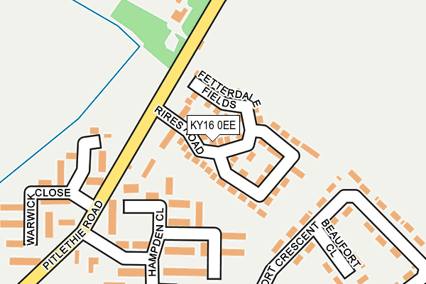 KY16 0EE map - OS OpenMap – Local (Ordnance Survey)