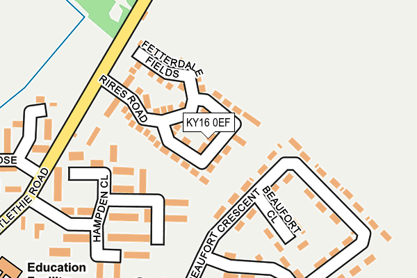 KY16 0EF map - OS OpenMap – Local (Ordnance Survey)