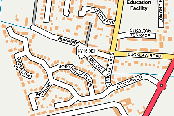 KY16 0EH map - OS OpenMap – Local (Ordnance Survey)