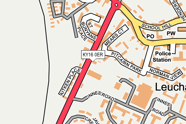 KY16 0ER map - OS OpenMap – Local (Ordnance Survey)