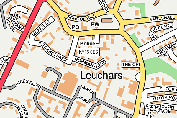 KY16 0ES map - OS OpenMap – Local (Ordnance Survey)