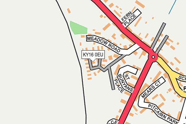 KY16 0EU map - OS OpenMap – Local (Ordnance Survey)