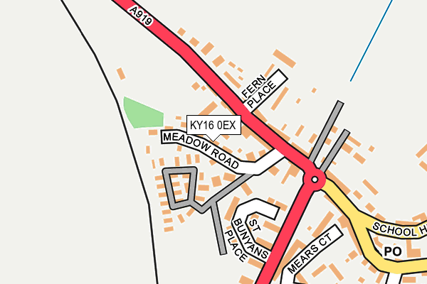 KY16 0EX map - OS OpenMap – Local (Ordnance Survey)