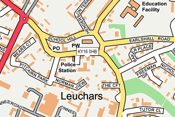 KY16 0HB map - OS OpenMap – Local (Ordnance Survey)