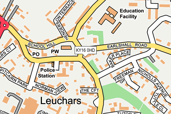 KY16 0HD map - OS OpenMap – Local (Ordnance Survey)