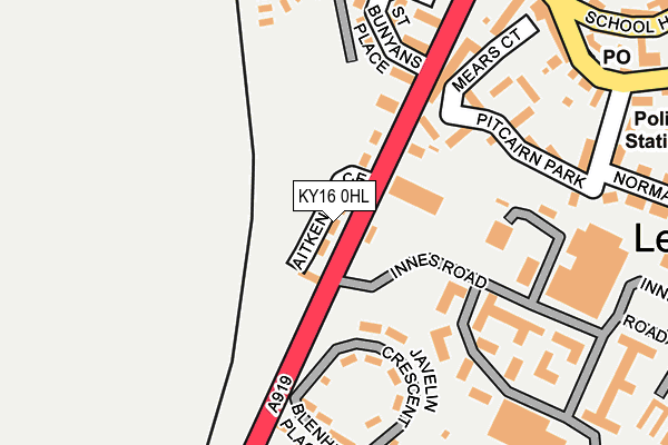 KY16 0HL map - OS OpenMap – Local (Ordnance Survey)