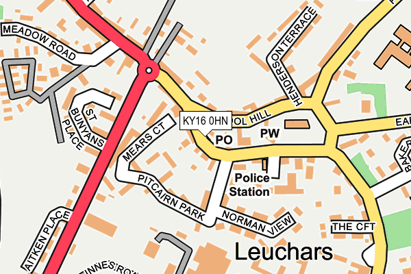 KY16 0HN map - OS OpenMap – Local (Ordnance Survey)