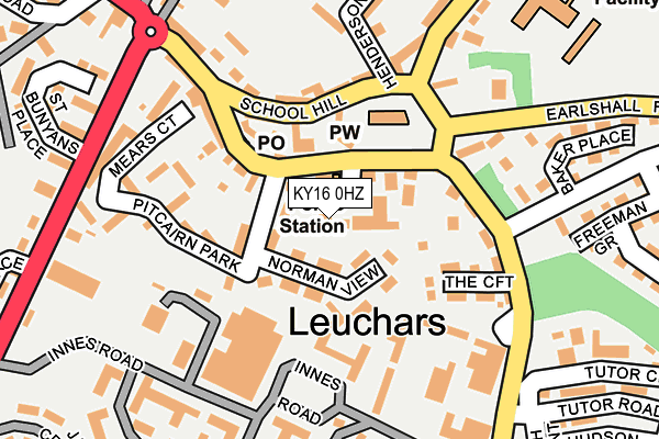 KY16 0HZ map - OS OpenMap – Local (Ordnance Survey)