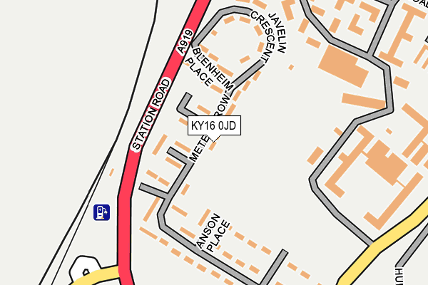 KY16 0JD map - OS OpenMap – Local (Ordnance Survey)