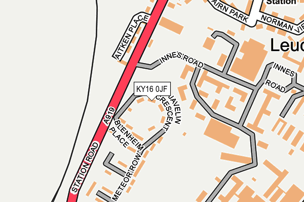 KY16 0JF map - OS OpenMap – Local (Ordnance Survey)
