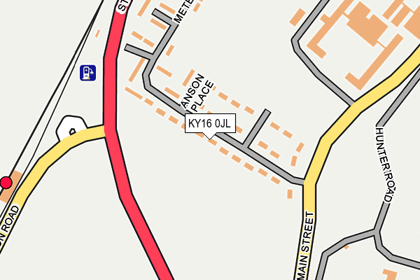 KY16 0JL map - OS OpenMap – Local (Ordnance Survey)
