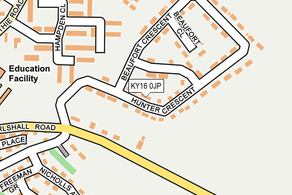 KY16 0JP map - OS OpenMap – Local (Ordnance Survey)
