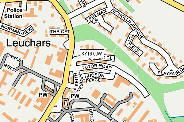 KY16 0JW map - OS OpenMap – Local (Ordnance Survey)