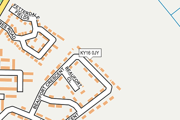 KY16 0JY map - OS OpenMap – Local (Ordnance Survey)