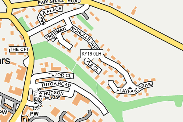 KY16 0LH map - OS OpenMap – Local (Ordnance Survey)