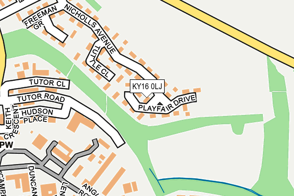 KY16 0LJ map - OS OpenMap – Local (Ordnance Survey)