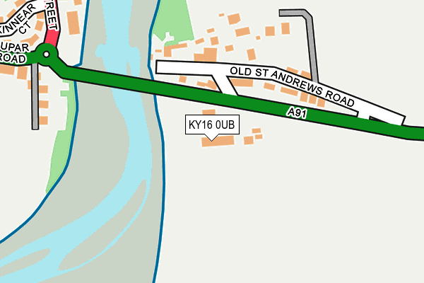 KY16 0UB map - OS OpenMap – Local (Ordnance Survey)