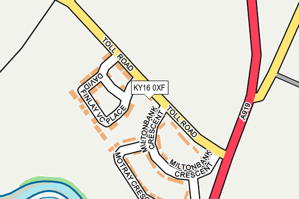 KY16 0XF map - OS OpenMap – Local (Ordnance Survey)