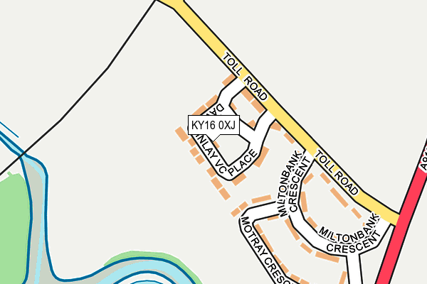 KY16 0XJ map - OS OpenMap – Local (Ordnance Survey)