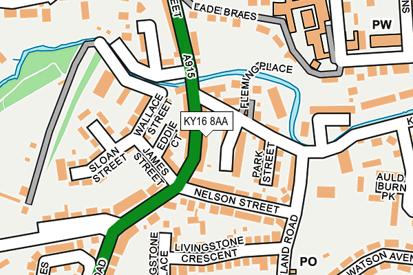 KY16 8AA map - OS OpenMap – Local (Ordnance Survey)