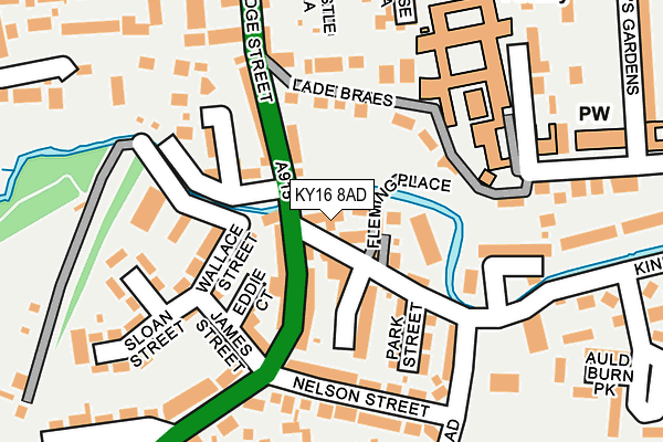 KY16 8AD map - OS OpenMap – Local (Ordnance Survey)