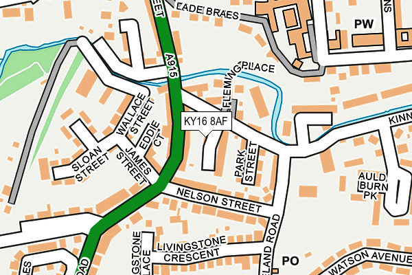 KY16 8AF map - OS OpenMap – Local (Ordnance Survey)