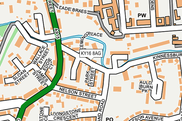 KY16 8AG map - OS OpenMap – Local (Ordnance Survey)