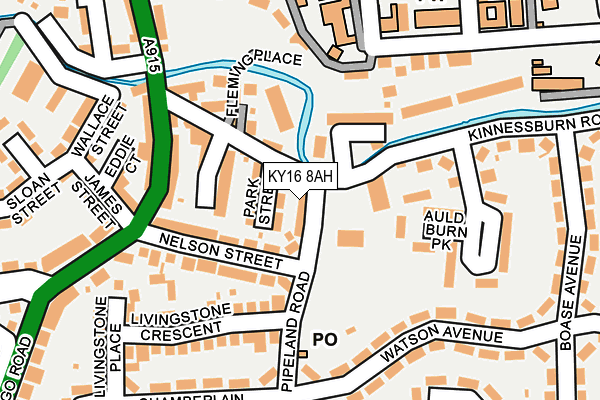 KY16 8AH map - OS OpenMap – Local (Ordnance Survey)