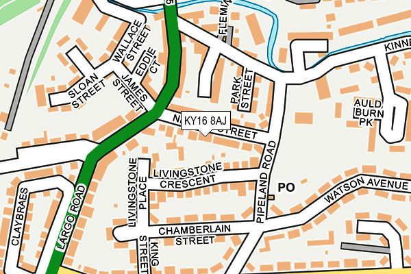 KY16 8AJ map - OS OpenMap – Local (Ordnance Survey)