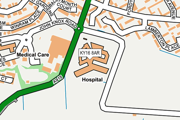 KY16 8AR map - OS OpenMap – Local (Ordnance Survey)