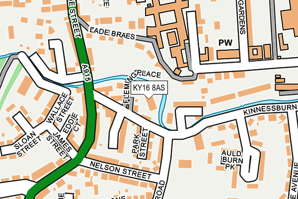 KY16 8AS map - OS OpenMap – Local (Ordnance Survey)