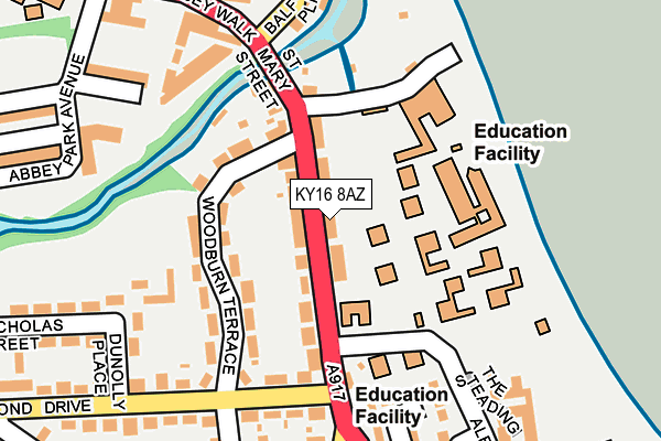 KY16 8AZ map - OS OpenMap – Local (Ordnance Survey)
