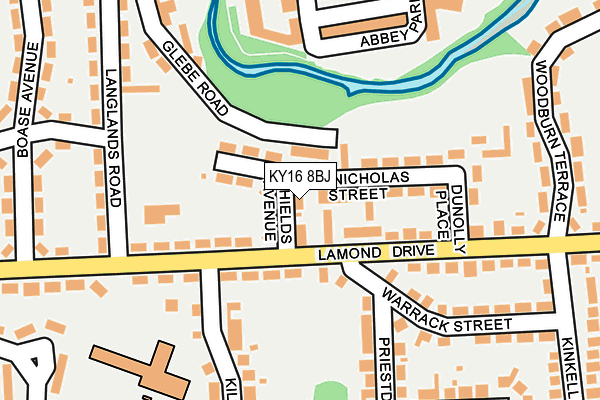 KY16 8BJ map - OS OpenMap – Local (Ordnance Survey)