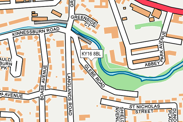 KY16 8BL map - OS OpenMap – Local (Ordnance Survey)