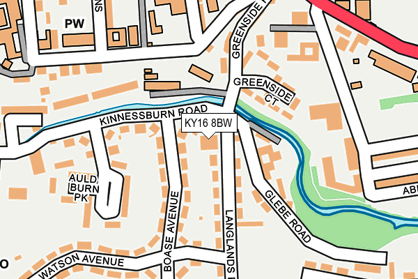 KY16 8BW map - OS OpenMap – Local (Ordnance Survey)