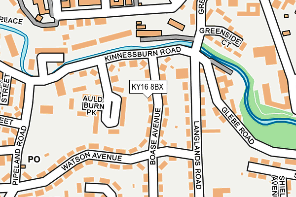 KY16 8BX map - OS OpenMap – Local (Ordnance Survey)