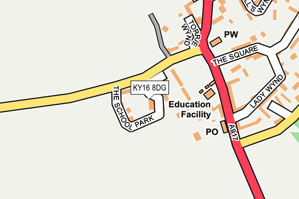 KY16 8DG map - OS OpenMap – Local (Ordnance Survey)