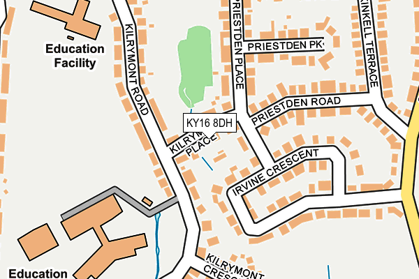 KY16 8DH map - OS OpenMap – Local (Ordnance Survey)