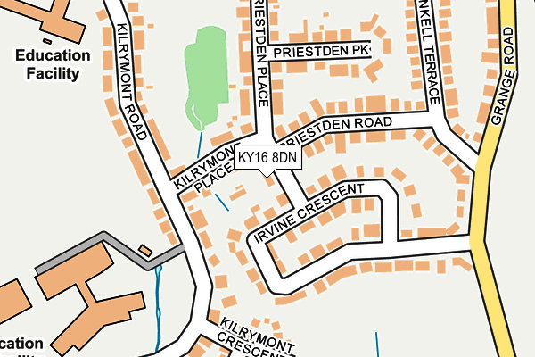 KY16 8DN map - OS OpenMap – Local (Ordnance Survey)
