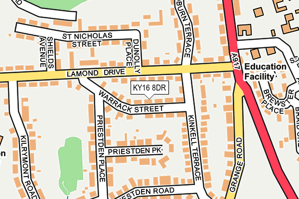 KY16 8DR map - OS OpenMap – Local (Ordnance Survey)