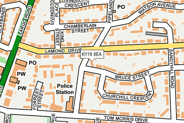 KY16 8EA map - OS OpenMap – Local (Ordnance Survey)