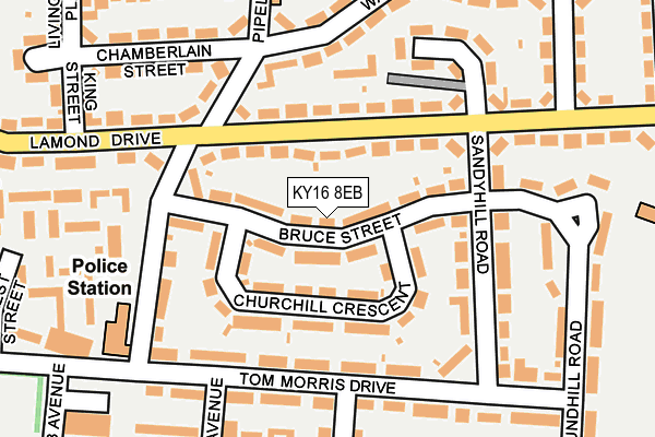 KY16 8EB map - OS OpenMap – Local (Ordnance Survey)