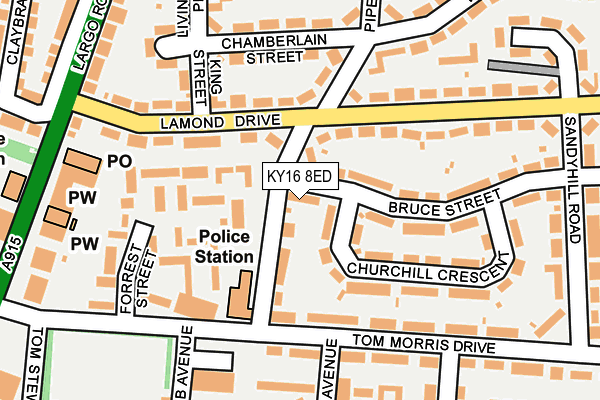 KY16 8ED map - OS OpenMap – Local (Ordnance Survey)