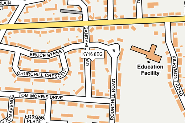 KY16 8EG map - OS OpenMap – Local (Ordnance Survey)