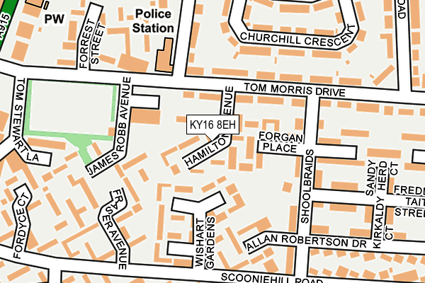KY16 8EH map - OS OpenMap – Local (Ordnance Survey)